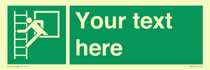 SA5225: Custom Emergency Escape Ladder Sign