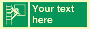 SA5225: Custom Emergency Escape Ladder Sign