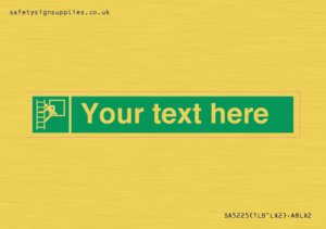 SA5225: Custom Emergency Escape Ladder Sign