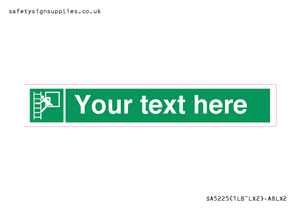SA5225: Custom Emergency Escape Ladder Sign