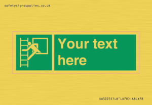 SA5225: Custom Emergency Escape Ladder Sign