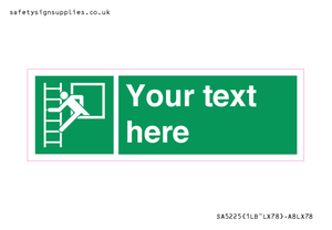 SA5225: Custom Emergency Escape Ladder Sign