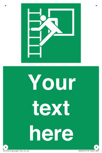 SA5225: Custom Emergency Escape Ladder Sign