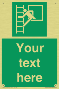 SA5225: Custom Emergency Escape Ladder Sign