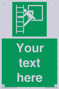 SA5225: Custom Emergency Escape Ladder Sign