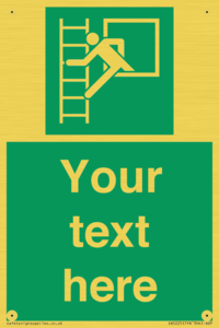 SA5225: Custom Emergency Escape Ladder Sign