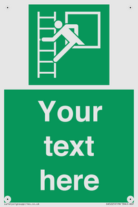 SA5225: Custom Emergency Escape Ladder Sign