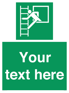 SA5225: Custom Emergency Escape Ladder Sign