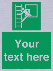 SA5225: Custom Emergency Escape Ladder Sign