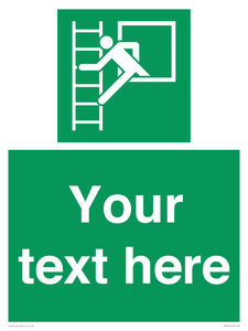 SA5225: Custom Emergency Escape Ladder Sign