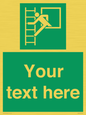 SA5225: Custom Emergency Escape Ladder Sign
