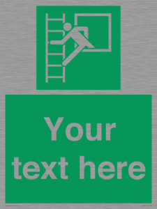 SA5225: Custom Emergency Escape Ladder Sign