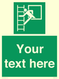 SA5225: Custom Emergency Escape Ladder Sign