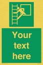 SA5225: Custom Emergency Escape Ladder Sign