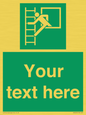 SA5225: Custom Emergency Escape Ladder Sign