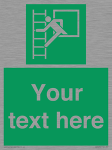 SA5225: Custom Emergency Escape Ladder Sign