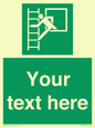 SA5225: Custom Emergency Escape Ladder Sign