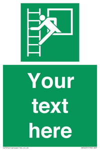 SA5225: Custom Emergency Escape Ladder Sign