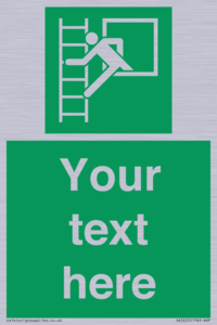 SA5225: Custom Emergency Escape Ladder Sign