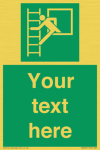 SA5225: Custom Emergency Escape Ladder Sign