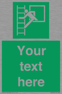 SA5225: Custom Emergency Escape Ladder Sign