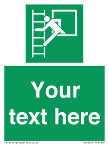 SA5225: Custom Emergency Escape Ladder Sign