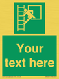 SA5225: Custom Emergency Escape Ladder Sign