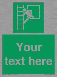 SA5225: Custom Emergency Escape Ladder Sign