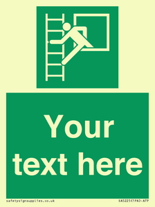 SA5225: Custom Emergency Escape Ladder Sign