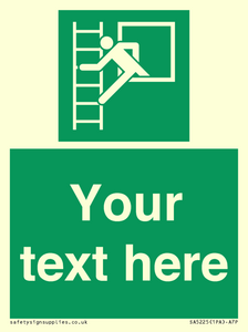 SA5225: Custom Emergency Escape Ladder Sign