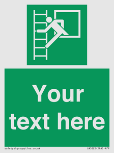 SA5225: Custom Emergency Escape Ladder Sign