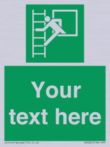 SA5225: Custom Emergency Escape Ladder Sign