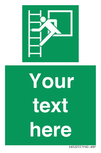 SA5225: Custom Emergency Escape Ladder Sign