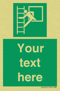 SA5225: Custom Emergency Escape Ladder Sign