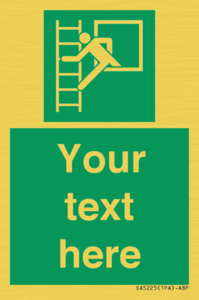 SA5225: Custom Emergency Escape Ladder Sign