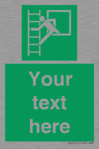 SA5225: Custom Emergency Escape Ladder Sign