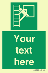 SA5225: Custom Emergency Escape Ladder Sign