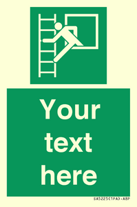 SA5225: Custom Emergency Escape Ladder Sign