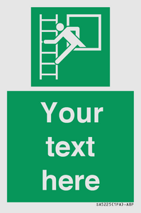 SA5225: Custom Emergency Escape Ladder Sign