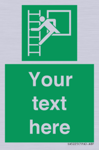 SA5225: Custom Emergency Escape Ladder Sign
