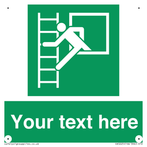 SA5225: Custom Emergency Escape Ladder Sign