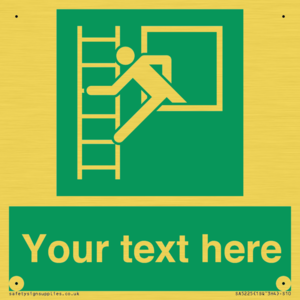 SA5225: Custom Emergency Escape Ladder Sign