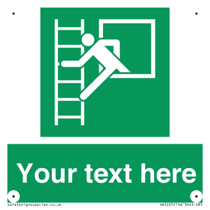SA5225: Custom Emergency Escape Ladder Sign