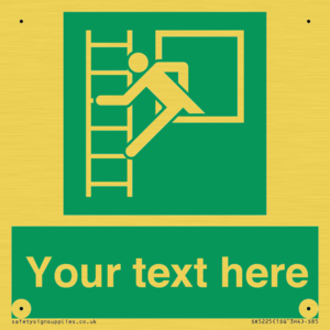 SA5225: Custom Emergency Escape Ladder Sign