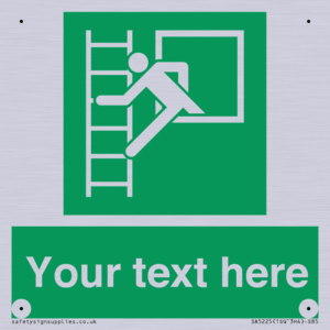 SA5225: Custom Emergency Escape Ladder Sign