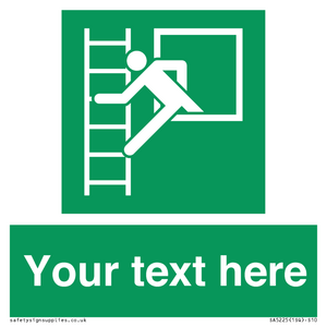 SA5225: Custom Emergency Escape Ladder Sign