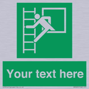 SA5225: Custom Emergency Escape Ladder Sign