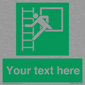 SA5225: Custom Emergency Escape Ladder Sign