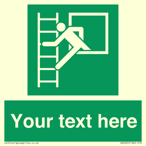 SA5225: Custom Emergency Escape Ladder Sign