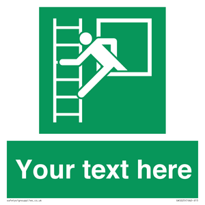 SA5225: Custom Emergency Escape Ladder Sign